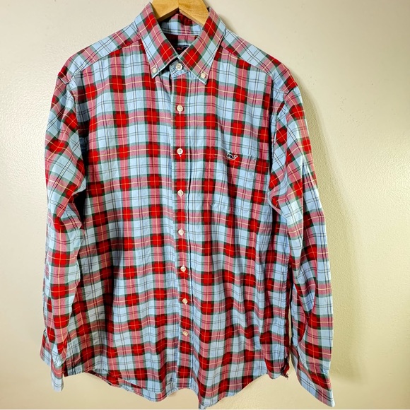 Vineyard Vines Classic Fit Tucker Button Up Shirt Size L - Picture 1 of 7